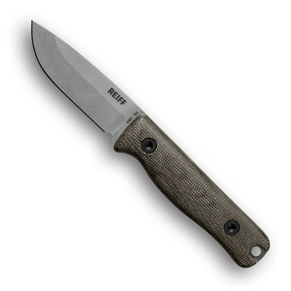 F3 EDC Fixed Blade Knife (CPM MagnaCut, Stonewash, Green Canvas