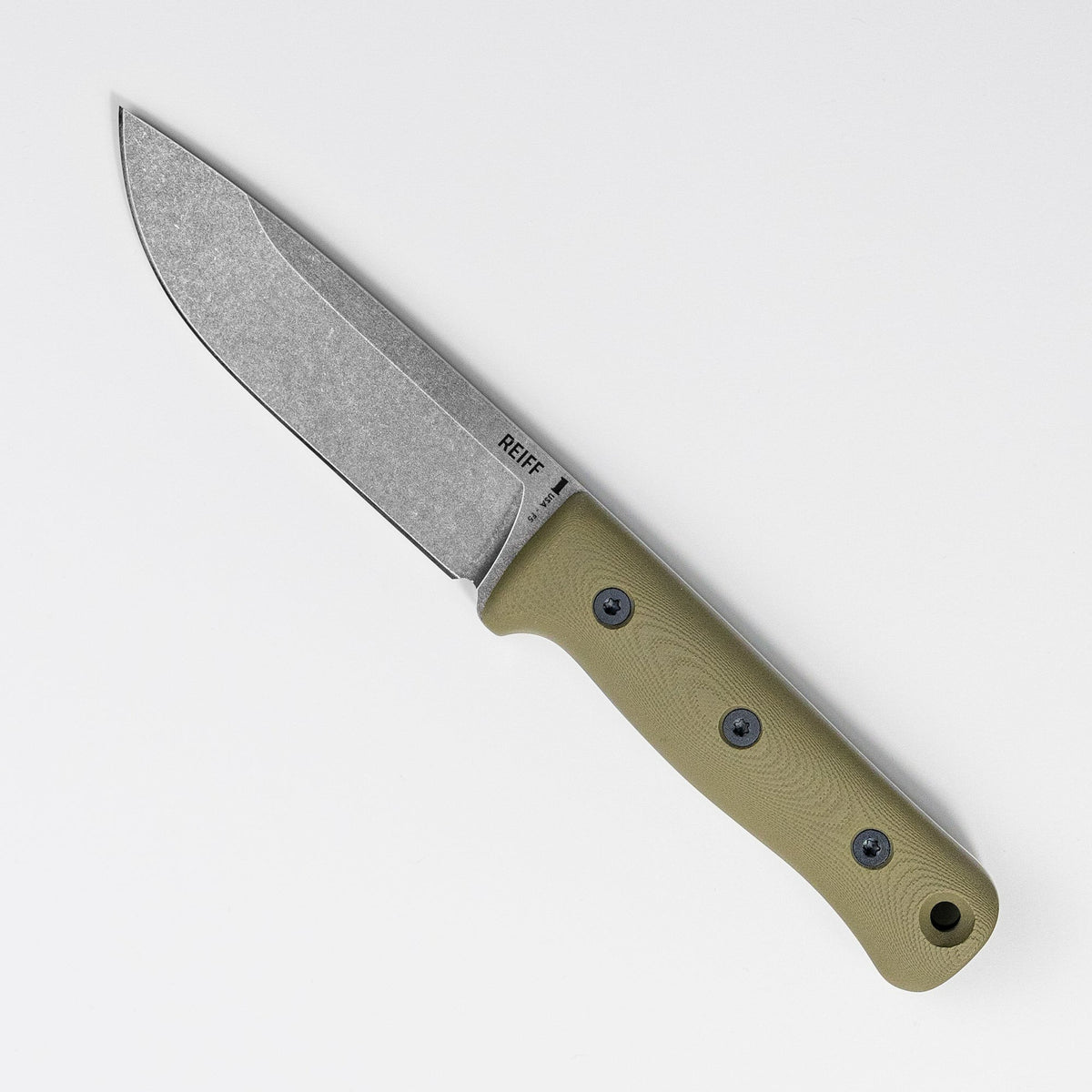 F5 Field Survival Knife (Acid Stonewashed CPM 3V, OD Green G10)