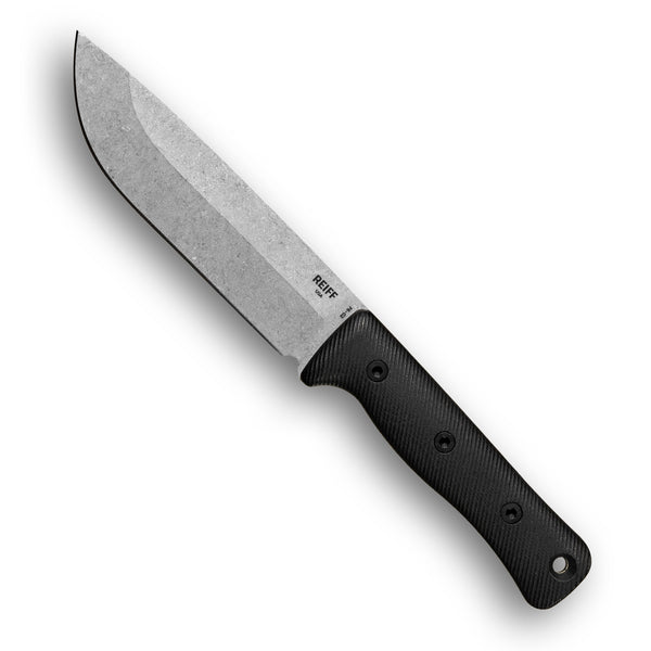 F6 GEN2 Leuku Survival Knife (CPM 3V, Stonewash, Black Canvas