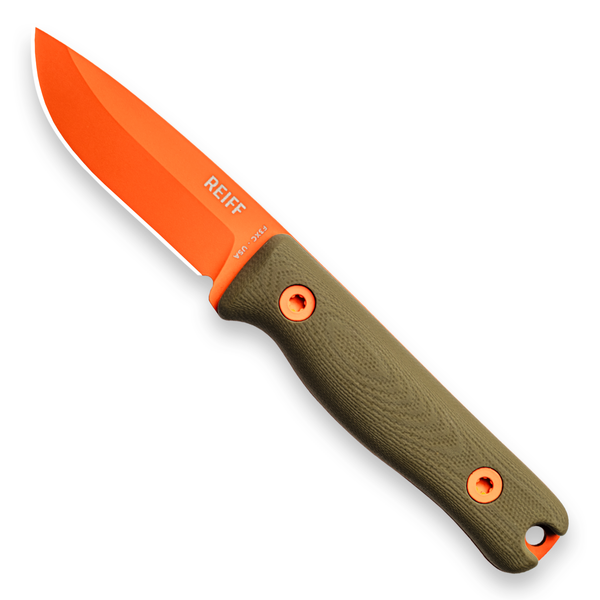 もみじ 　⑩ファイノン Kizer Norcross Fixed Blade Orange G10 Handle Nitro-V Spear Point