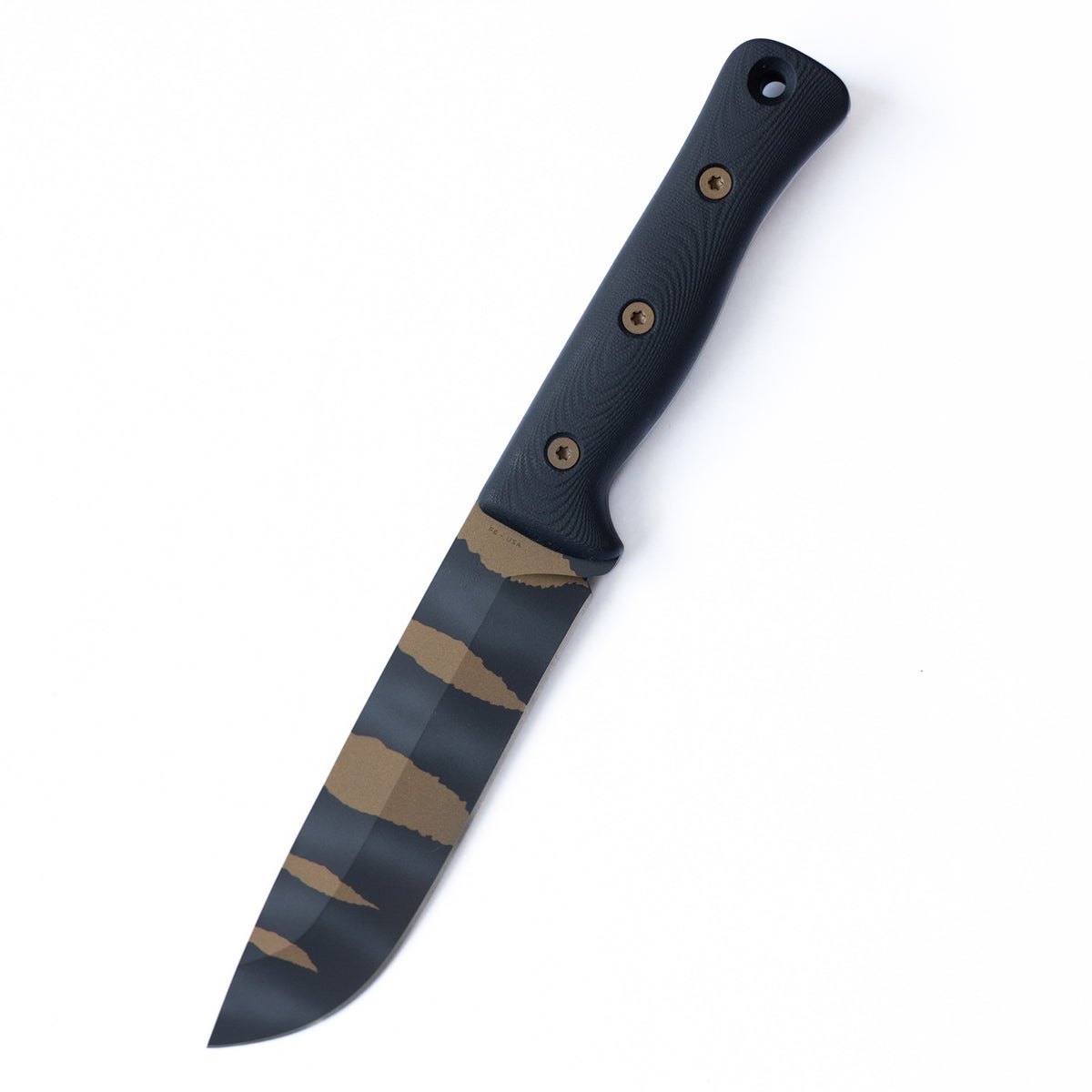 F6 Leuku Survival Knife (Limited Edition Rip Torn Blade, Black G10, CPM-3V)