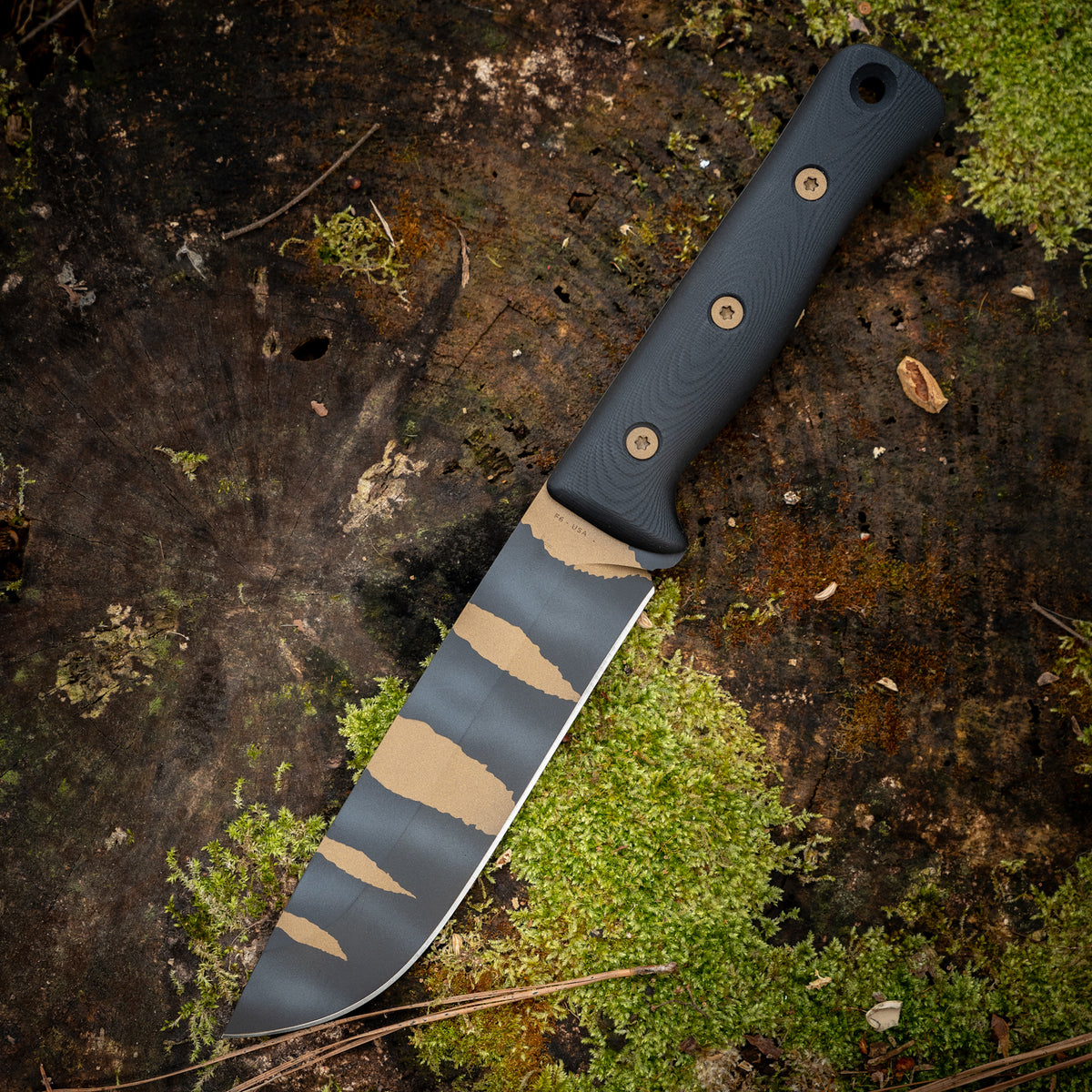 F6 Leuku Survival Knife (Limited Edition Rip Torn Blade, Black G10, CPM-3V)