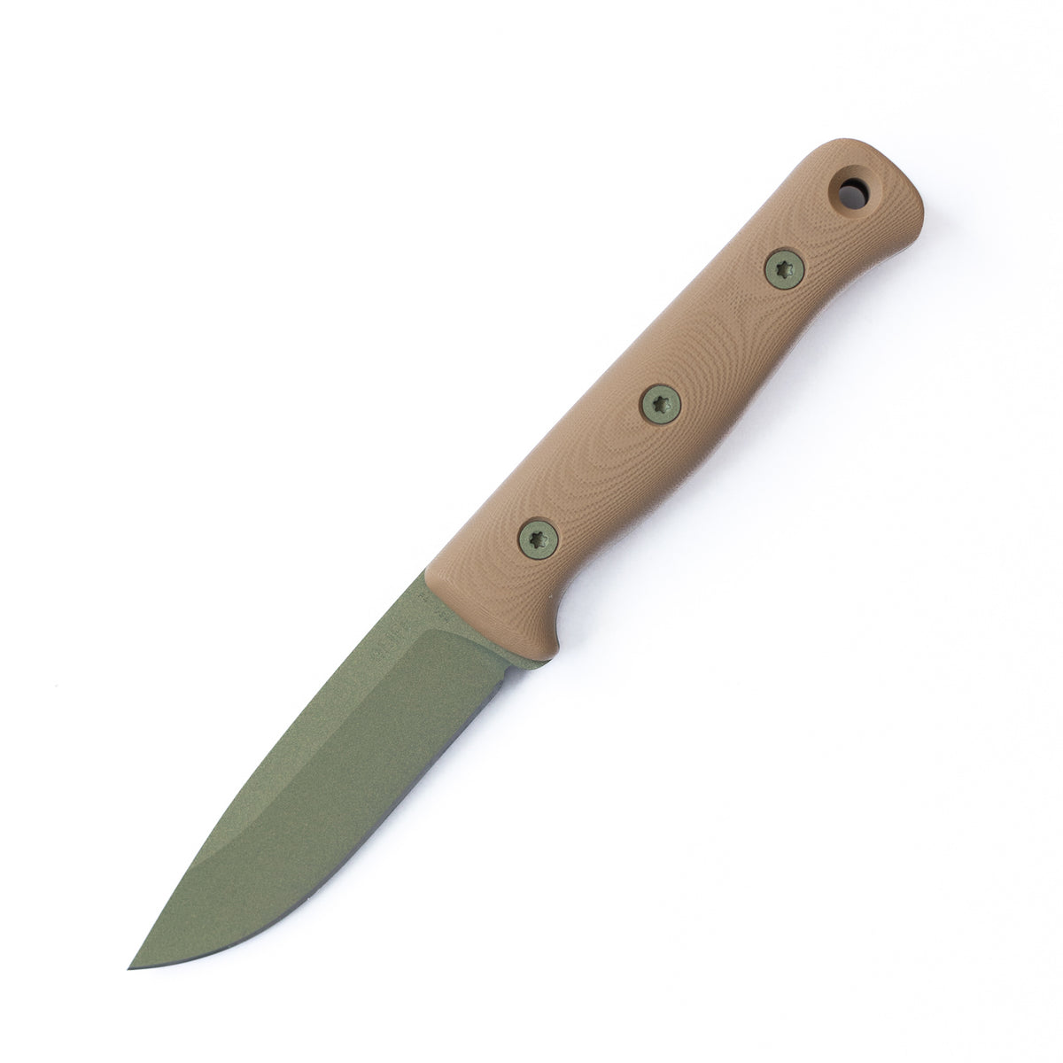 F4 Bushcraft Survival Knife (Limited Edition Crocodile Blade, CPM 3V, Coyote Tan G10)