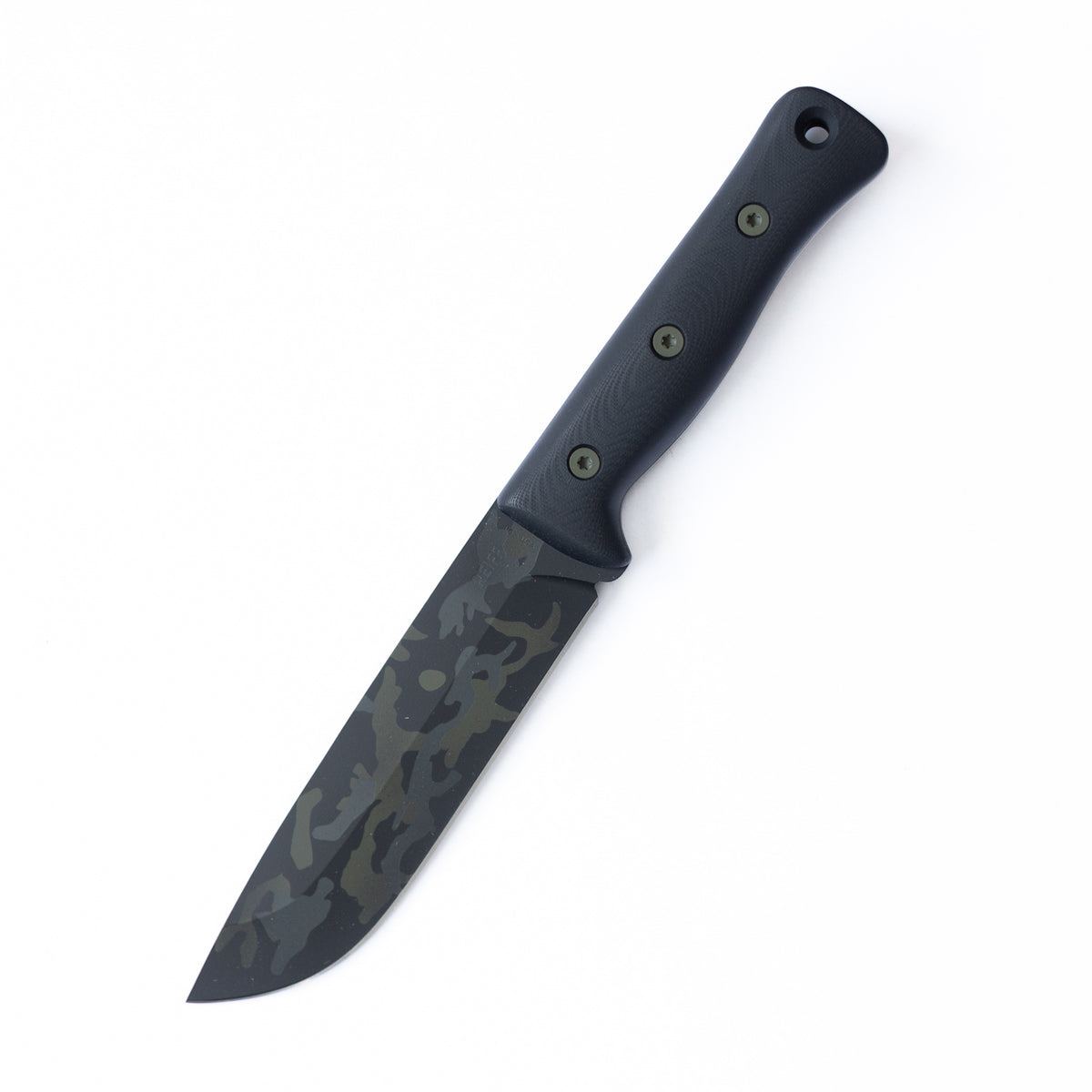 F6 Leuku Survival Knife (Limited Edition Black Camo Blade, Black G10, CPM-3V)
