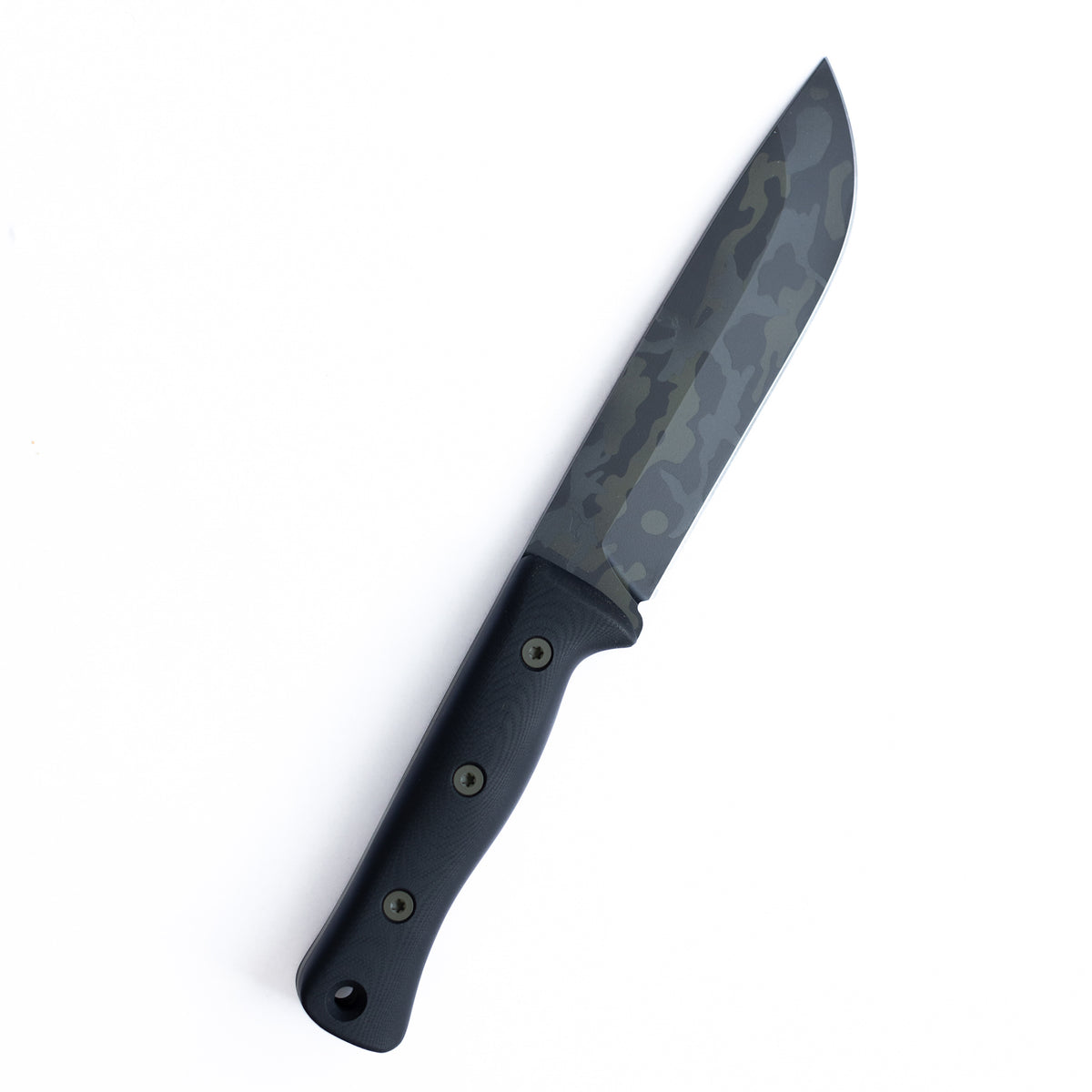 F6 Leuku Survival Knife (Limited Edition Black Camo Blade, Black G10, CPM-3V)