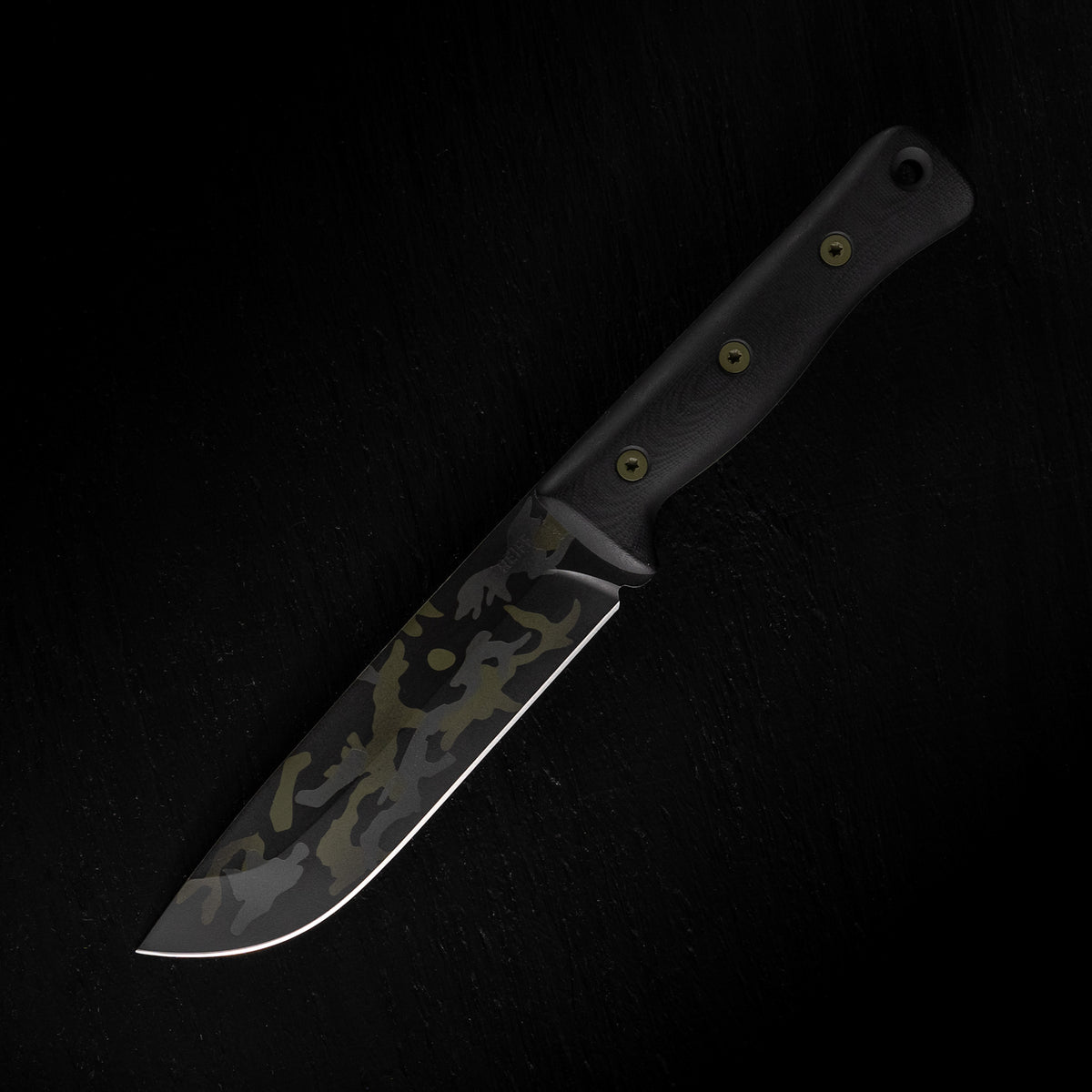F6 Leuku Survival Knife (Limited Edition Black Camo Blade, Black G10, CPM-3V)