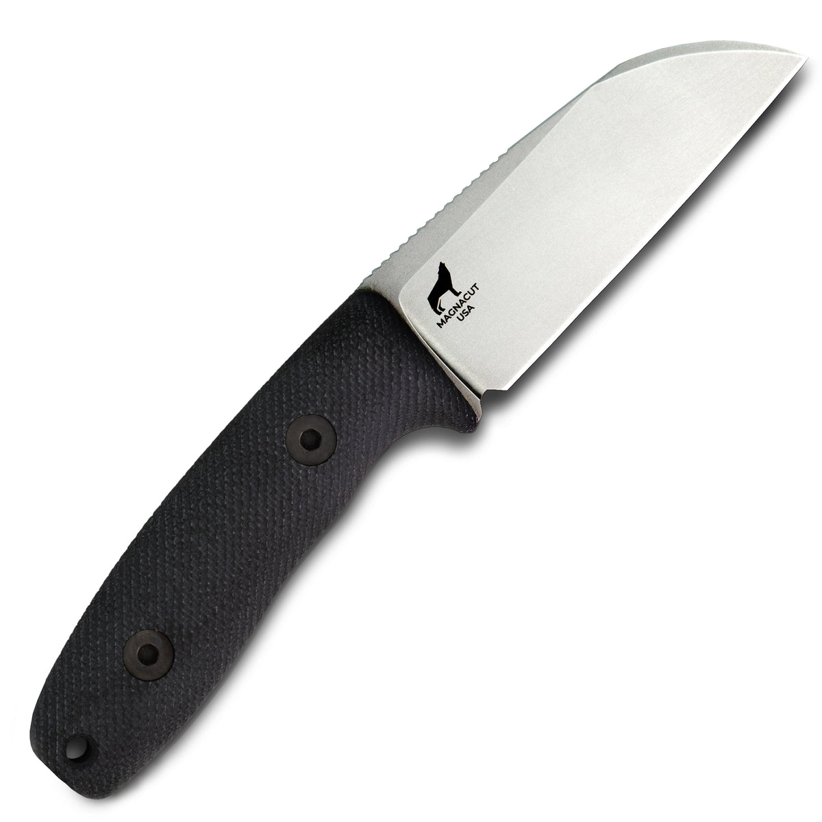 Circadian Sheepsfoot EDC Fixed Blade Knife (CPM MagnaCut, Stonewash, Black Canvas Micarta)