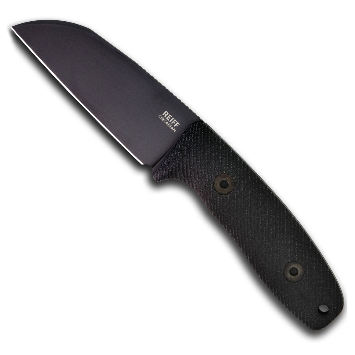 Circadian Sheepsfoot EDC Fixed Blade Knife (CPM MagnaCut, Black DLC, Black Canvas Micarta)