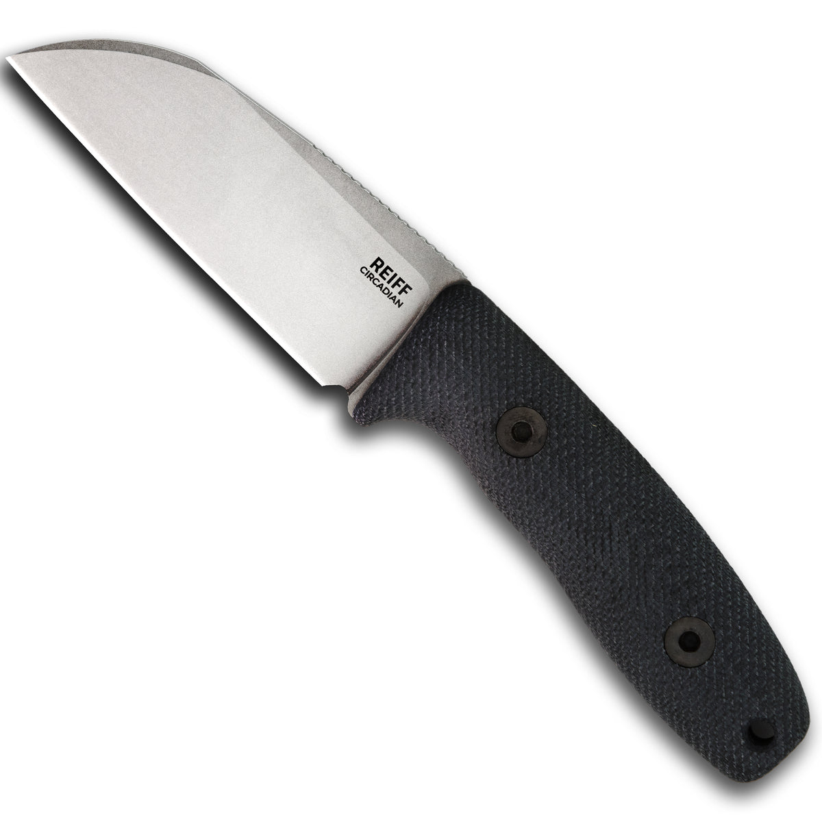Circadian Sheepsfoot EDC Fixed Blade Knife (CPM MagnaCut, Stonewash, Black Canvas Micarta)