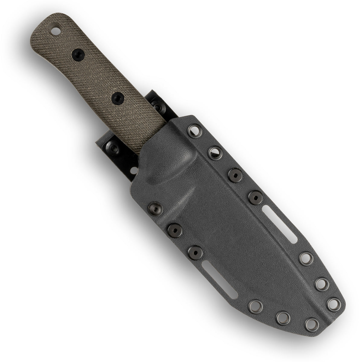 F5 GEN2 Field Survival Knife (CPM MagnaCut, Black DLC, Green Canvas Micarta)