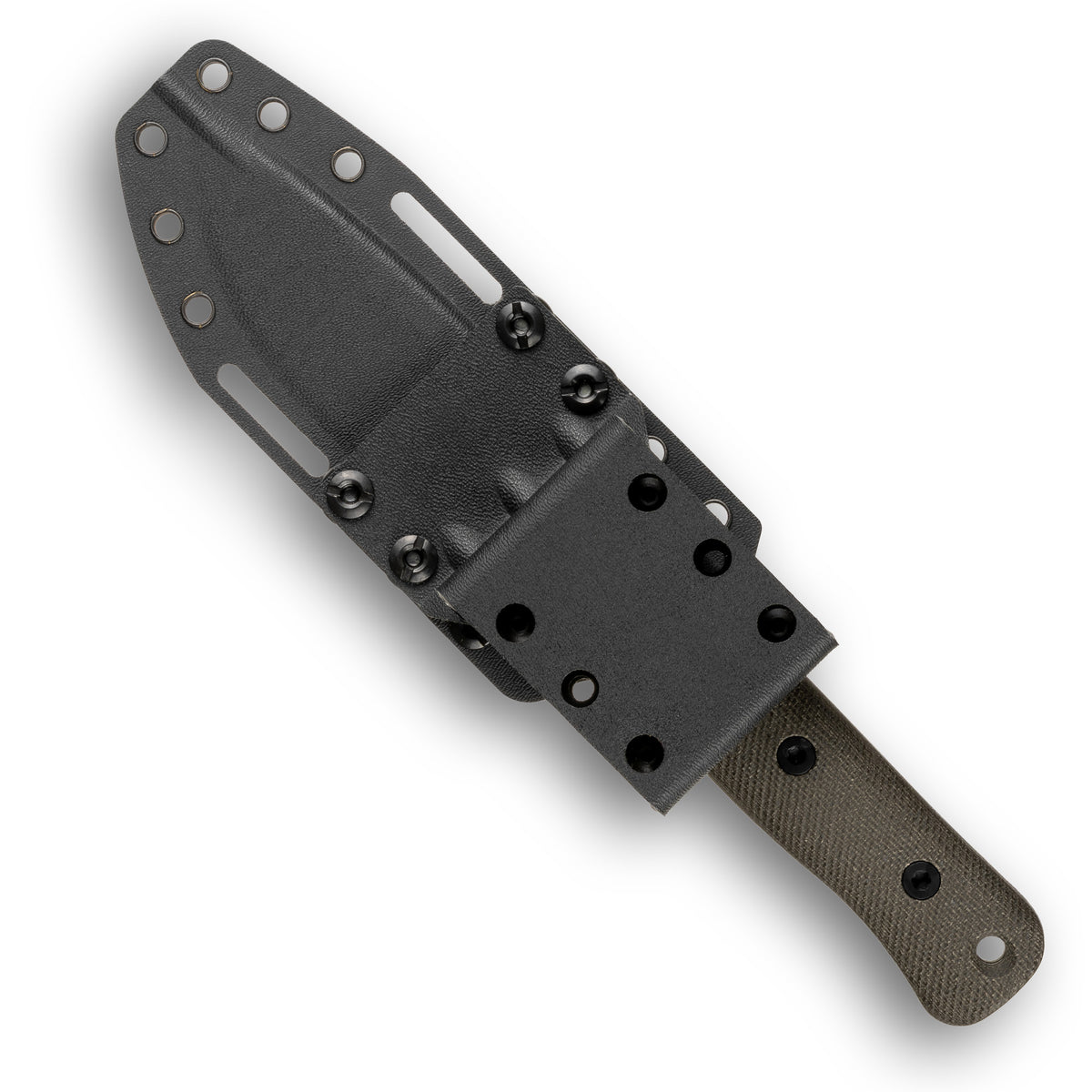 F5 GEN2 Field Survival Knife (CPM MagnaCut, Black DLC, Green Canvas Micarta)