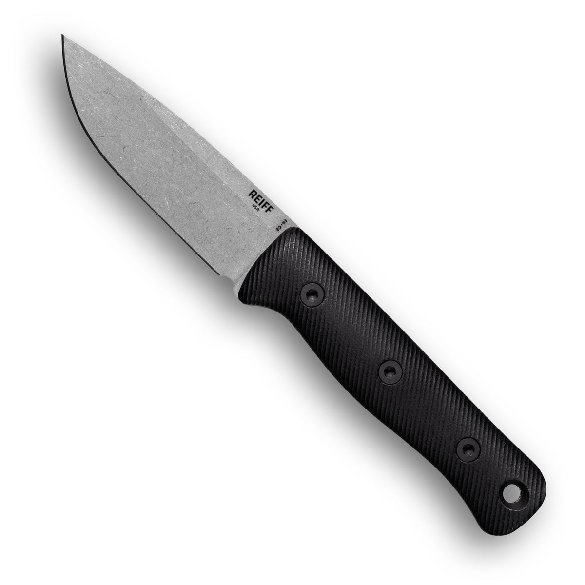 F4 GEN2 Bushcraft Survival Knife (CPM 3V, Stonewash, Black Canvas Micarta)