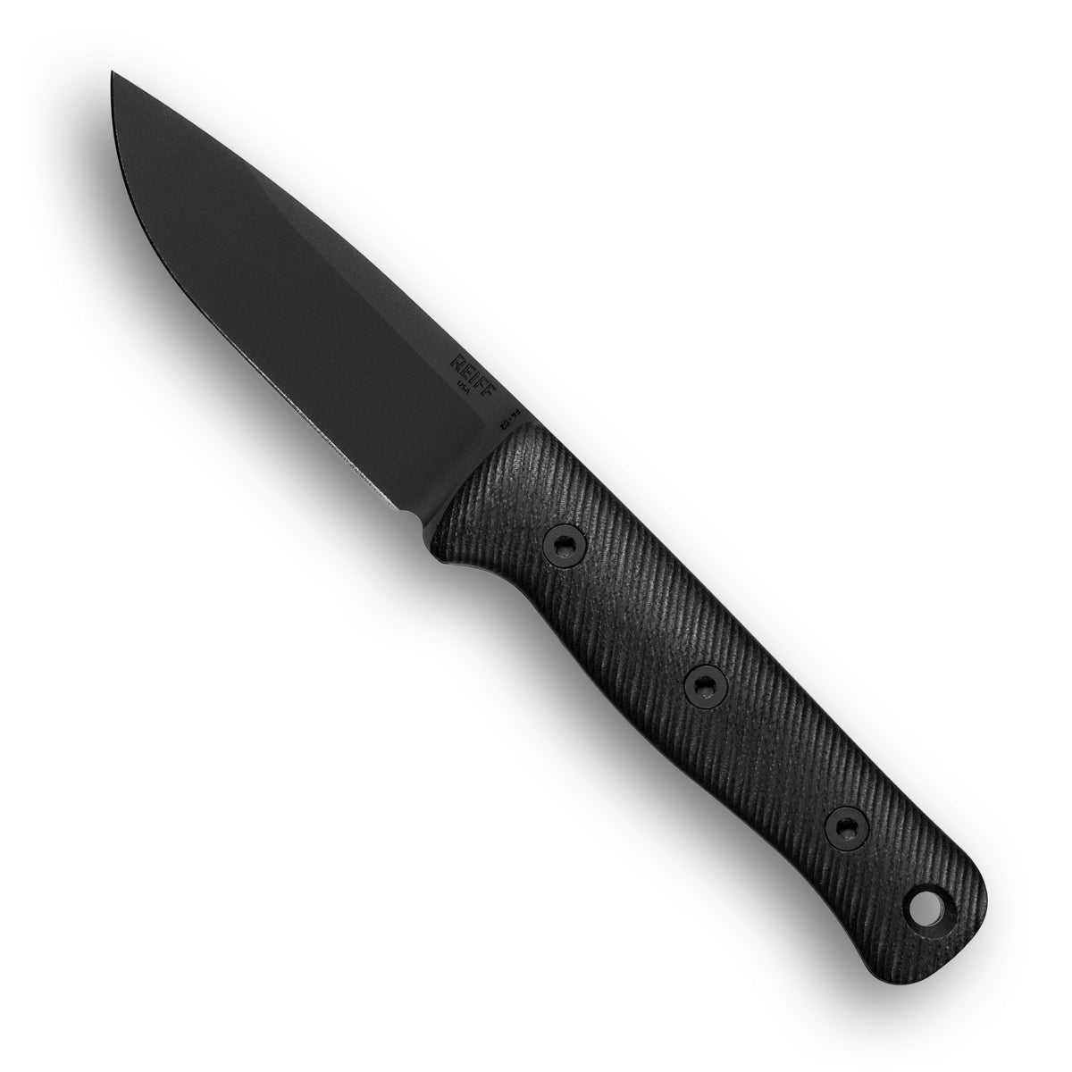 F4 GEN2 Bushcraft Survival Knife (CPM 3V, Black DLC, Black G10)