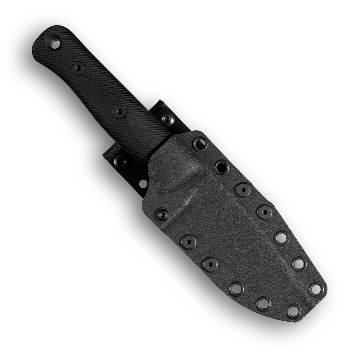 F4 GEN2 Bushcraft Survival Knife (CPM 3V, Black DLC, Black Canvas Micarta)
