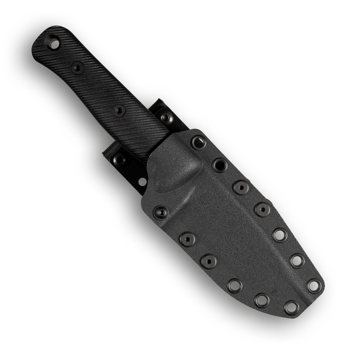 F4 GEN2 Bushcraft Survival Knife (CPM 3V, FDE PVD, Black G10)
