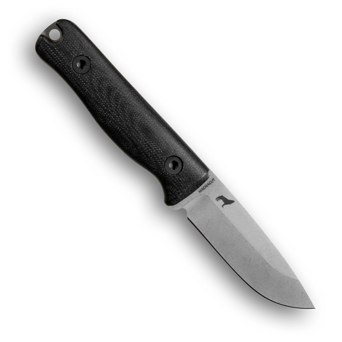 F3 EDC Fixed Blade Knife (CPM MagnaCut, Stonewash, Black Canvas Micarta)