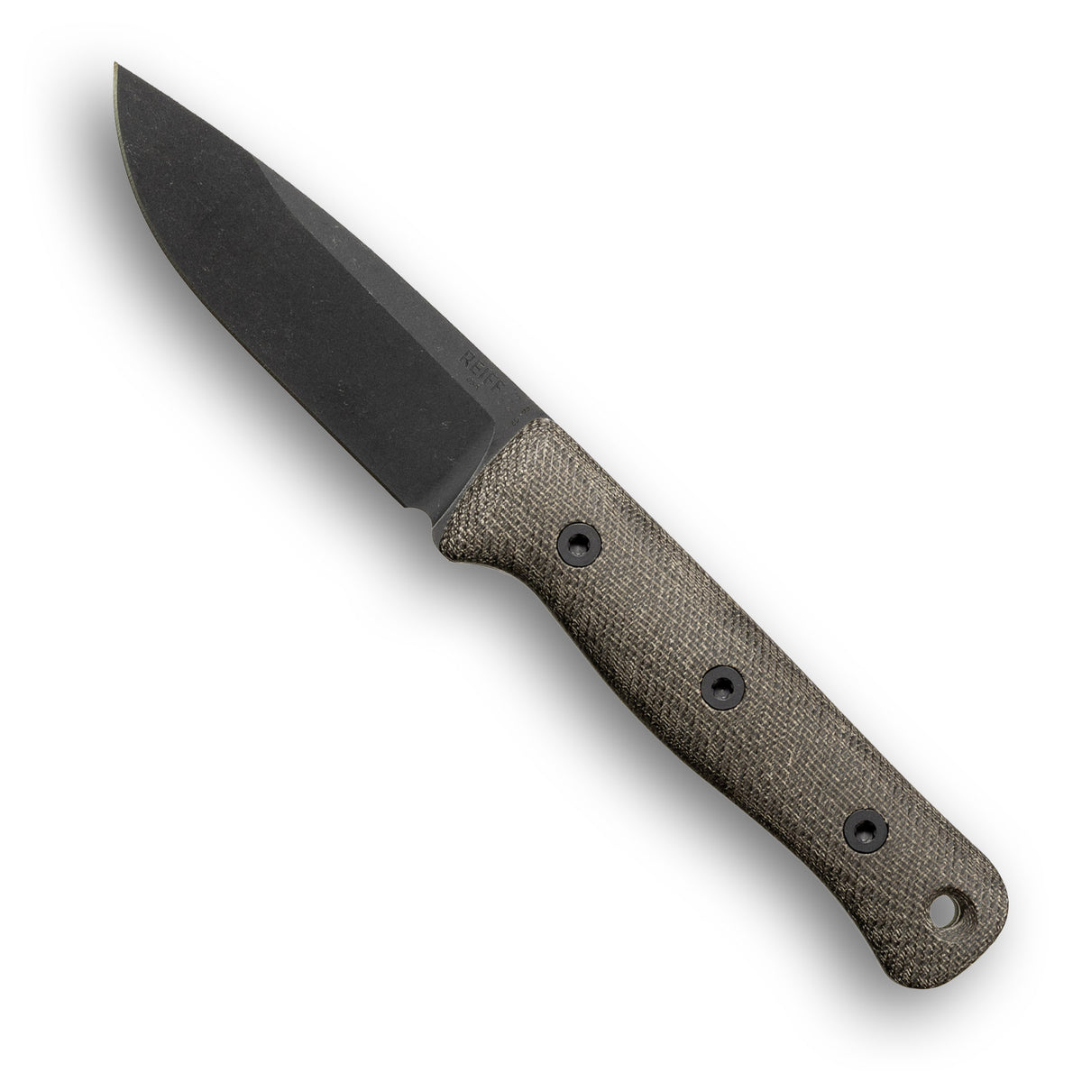 F4 GEN2 Bushcraft Survival Knife (CPM 3V, Stonewashed DLC, Green Canvas Micarta)