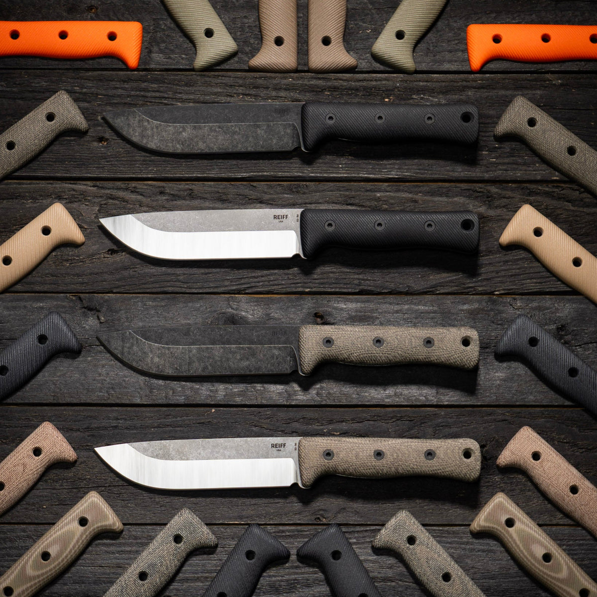 F6 GEN2 Leuku Survival Knife (CPM 3V, Stonewashed DLC, Black Canvas Micarta)