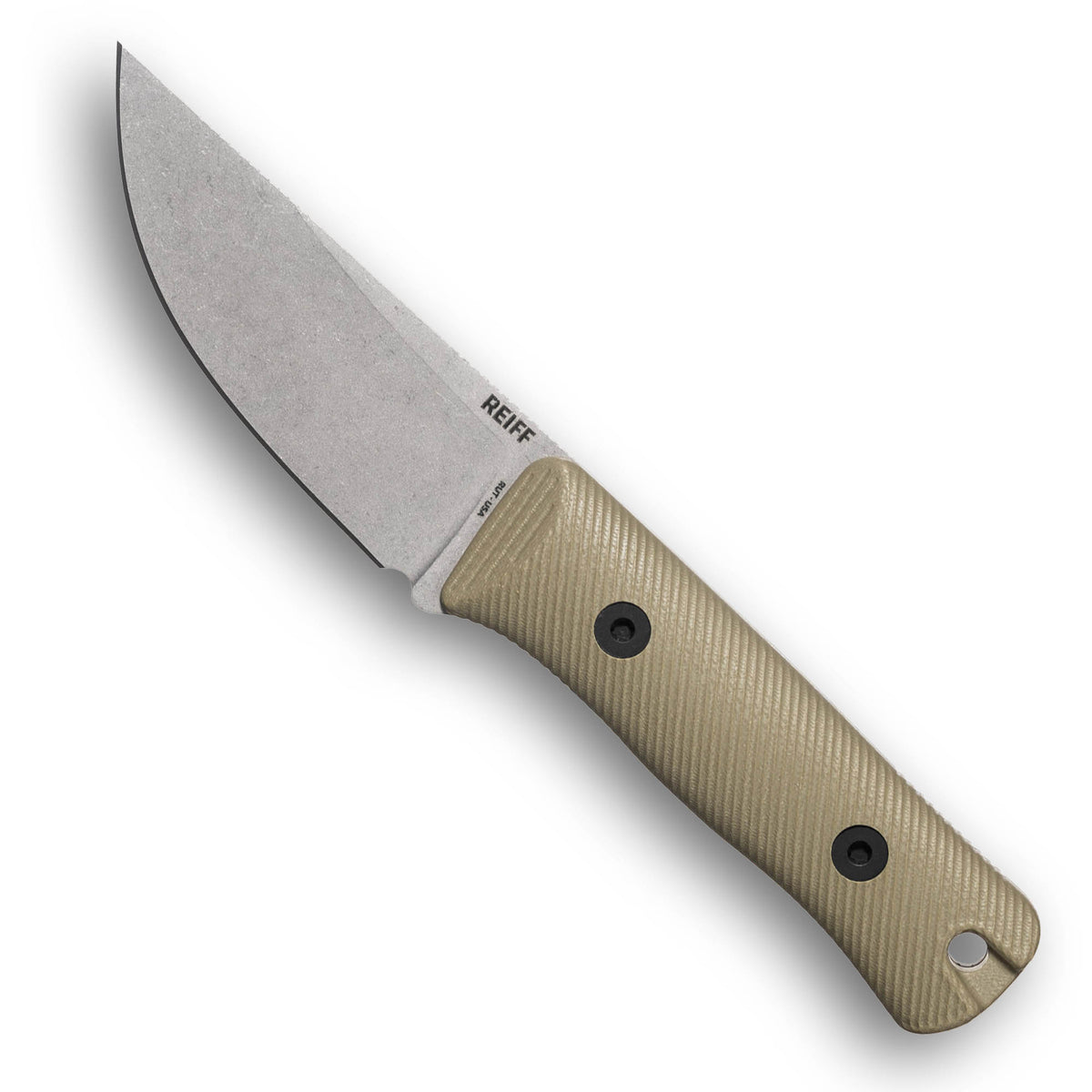 RUT Fixed Blade Hunting Knife (MagnaCut, Stonewash, OD Green G10)