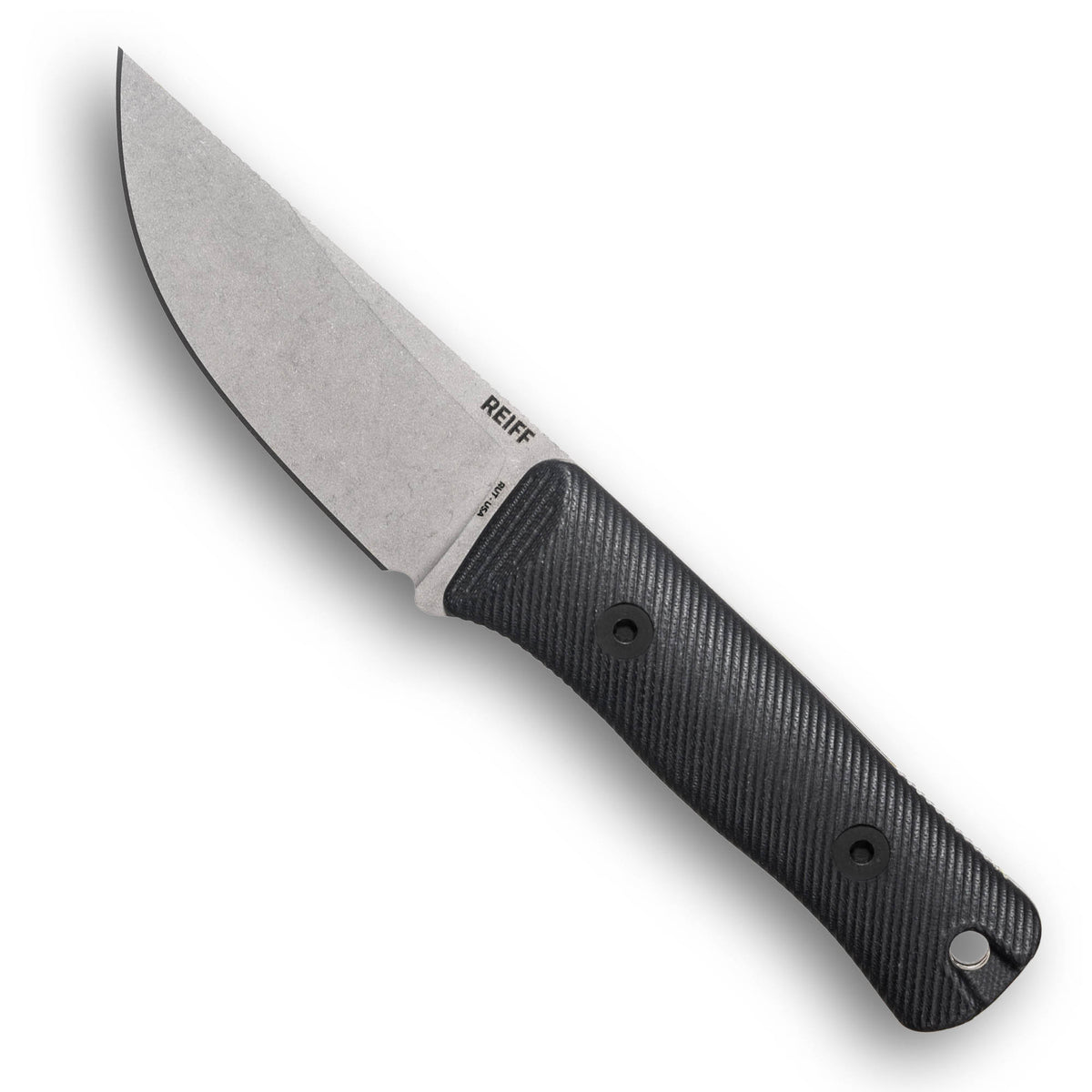 RUT Fixed Blade Hunting Knife (MagnaCut, Stonewash, Black G10)
