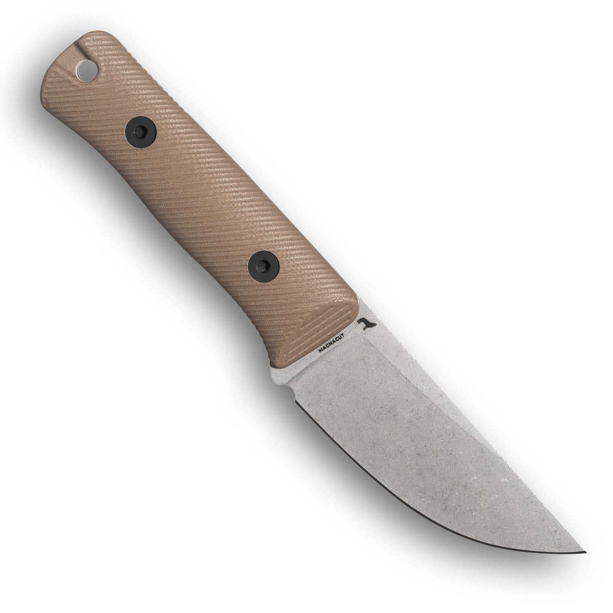RUT Fixed Blade Hunting Knife (MagnaCut, Stonewash, Dark Earth G10)