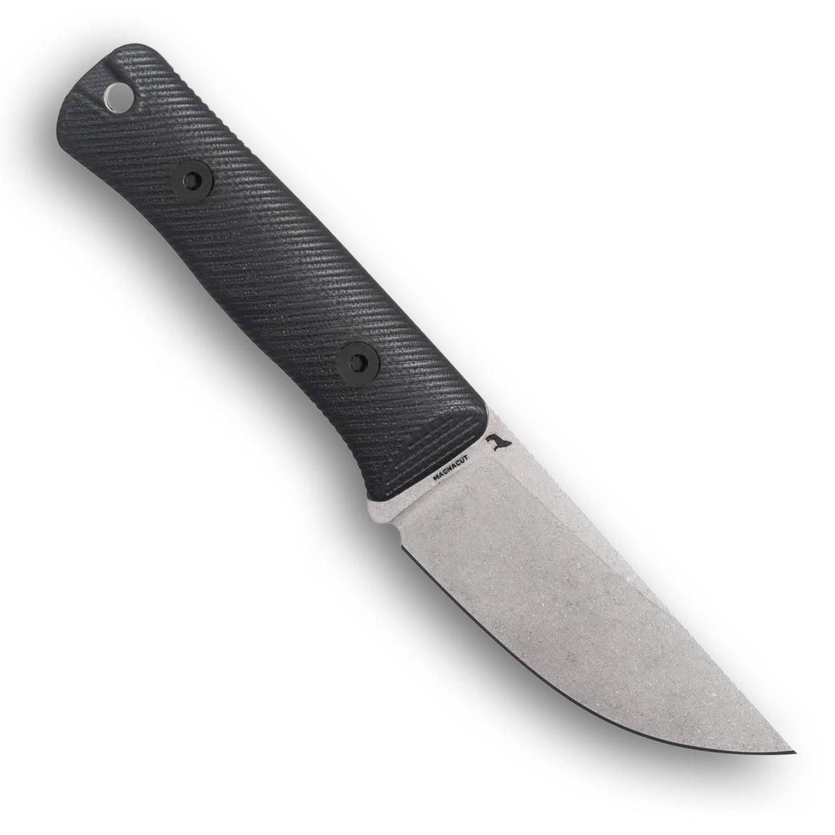 RUT Fixed Blade Hunting Knife (MagnaCut, Stonewash, Black G10)