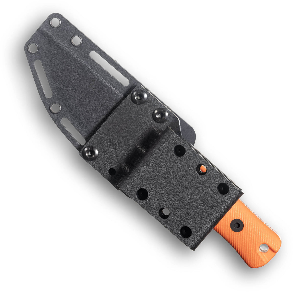 RUT Fixed Blade Hunting Knife (MagnaCut, Stonewash, Orange G10)