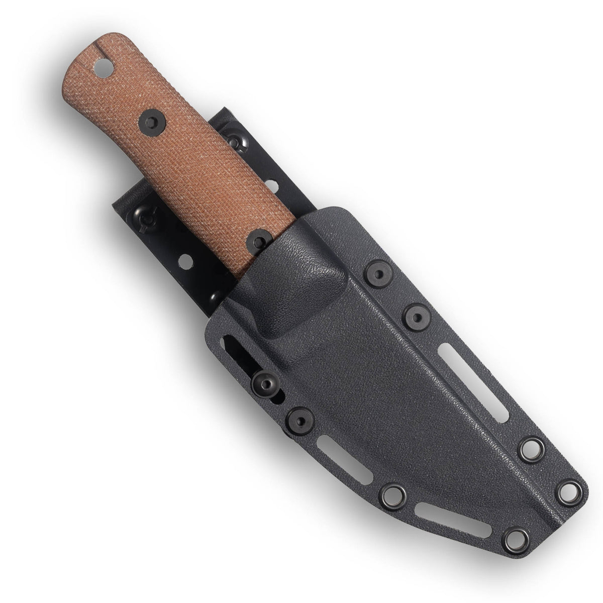 RUT Fixed Blade Hunting Knife (MagnaCut, Stonewash, Natural Canvas Micarta)