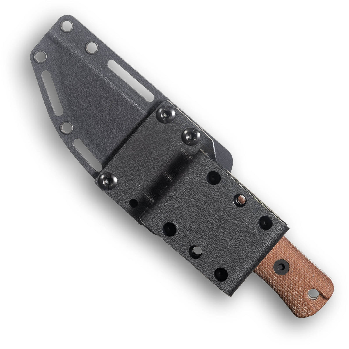RUT Fixed Blade Hunting Knife (MagnaCut, Stonewash, Natural Canvas Micarta)