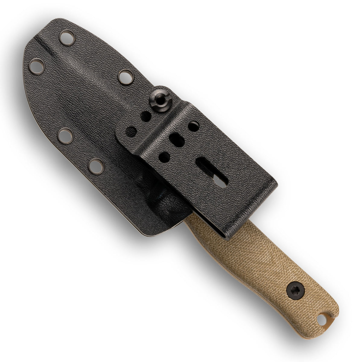 F3 EDC Fixed Blade Knife (CPM MagnaCut, FDE PVD, OD Green Canvas Micarta)