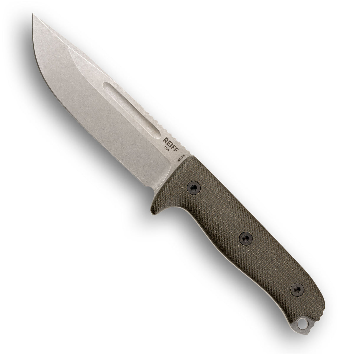 VICON (CPM MagnaCut, Stonewash, Green Canvas Micarta)