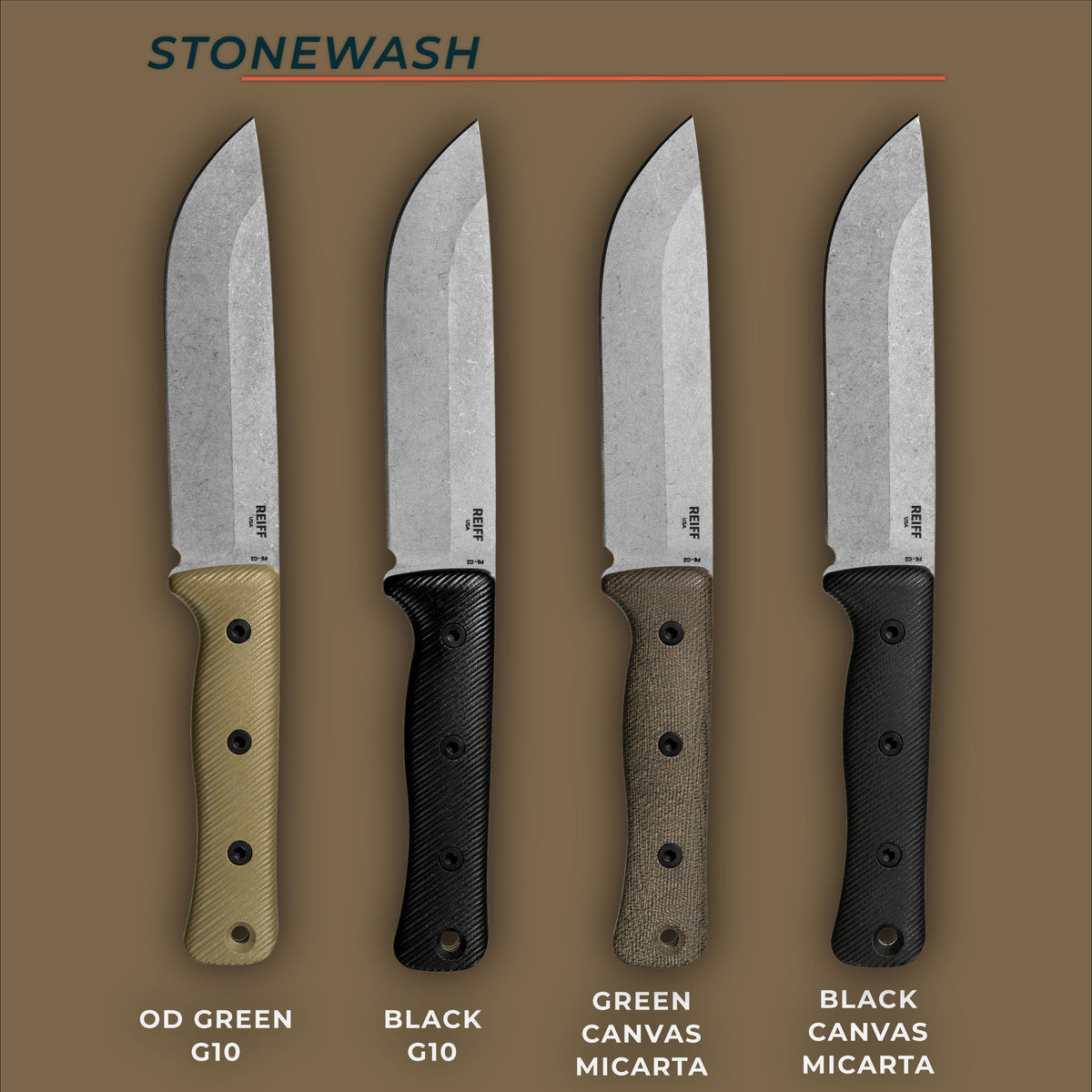 F6 GEN2 Leuku Survival Knife (CPM 3V, Stonewash, Black G10)