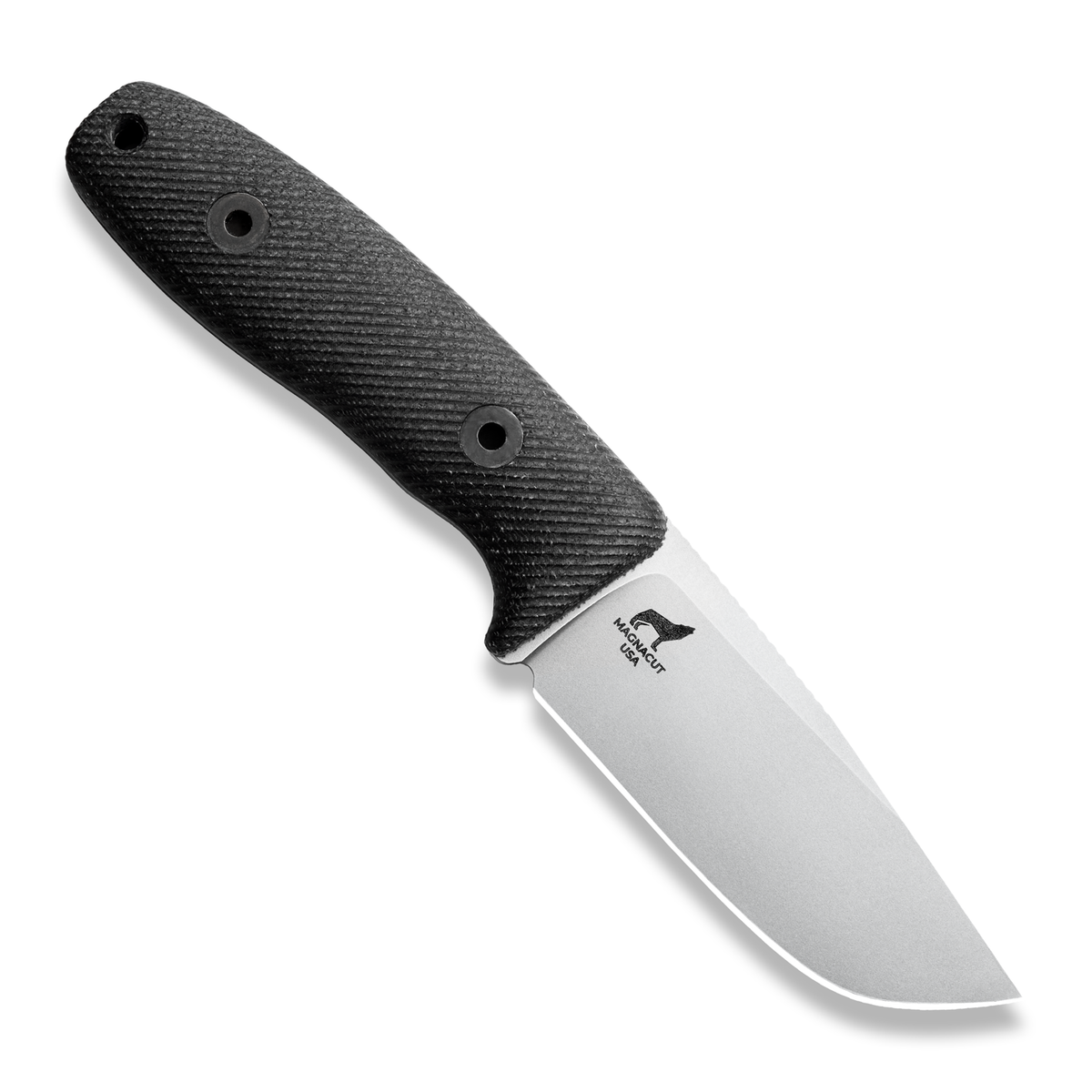 BLEM Circadian Clip Point EDC Fixed Blade Knife (CPM MagnaCut, Stonewash, Black Canvas Micarta)