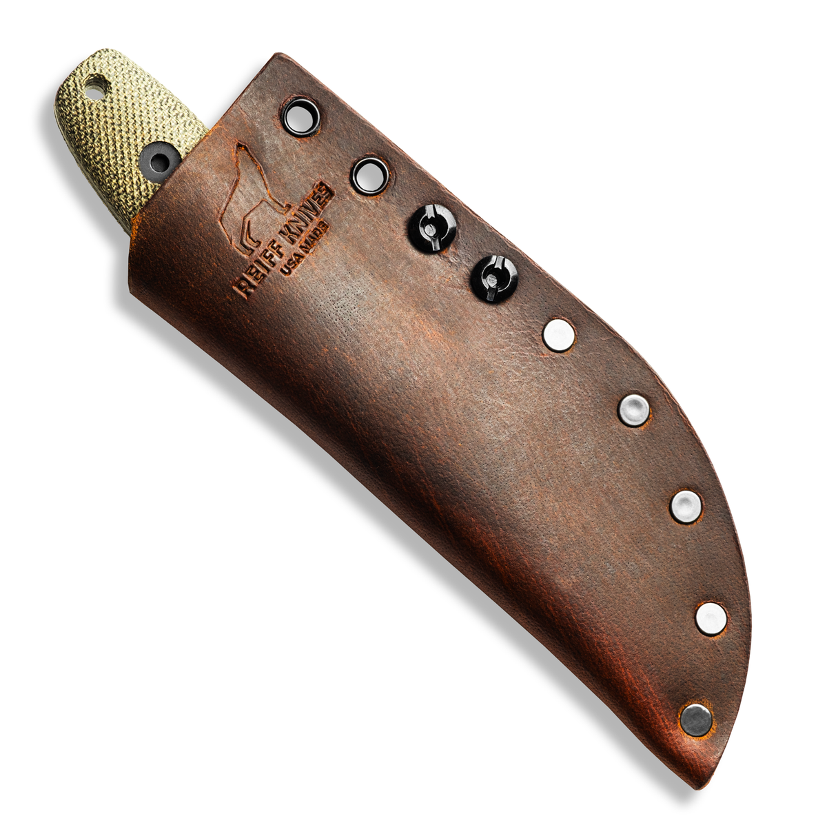 BLEM Circadian Clip Point EDC Fixed Blade Knife (CPM MagnaCut, Black Cerakote, Green Canvas Micarta)