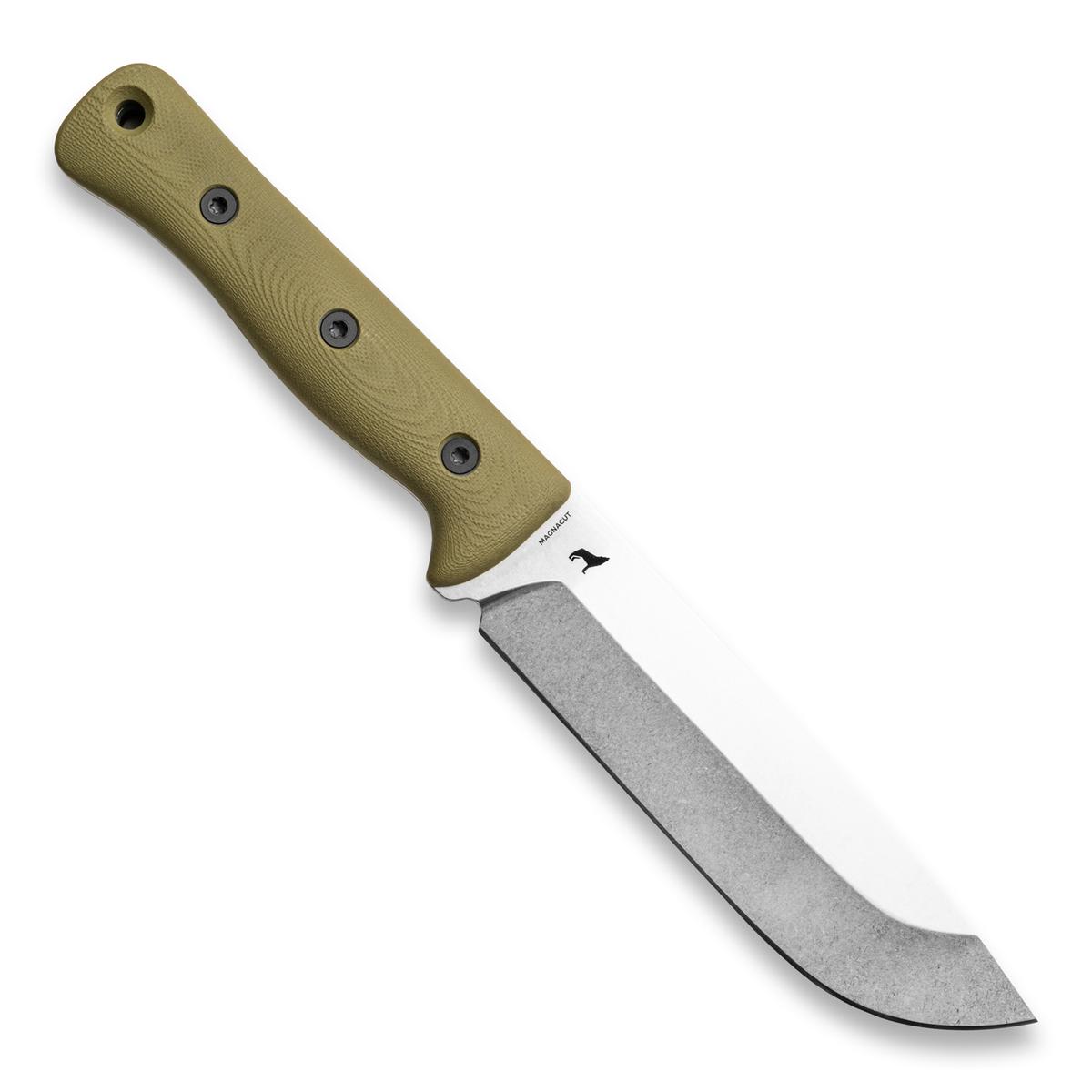 F6 Leuku Survival Knife (CPM MagnaCut, Polished Stonewash, OD Green G10)