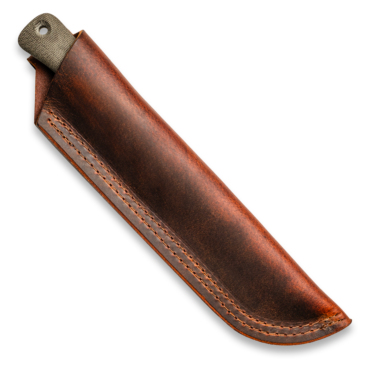 F6 Leuku Survival Knife (CPM MagnaCut, Polished Stonewash, Green Canvas Micarta)