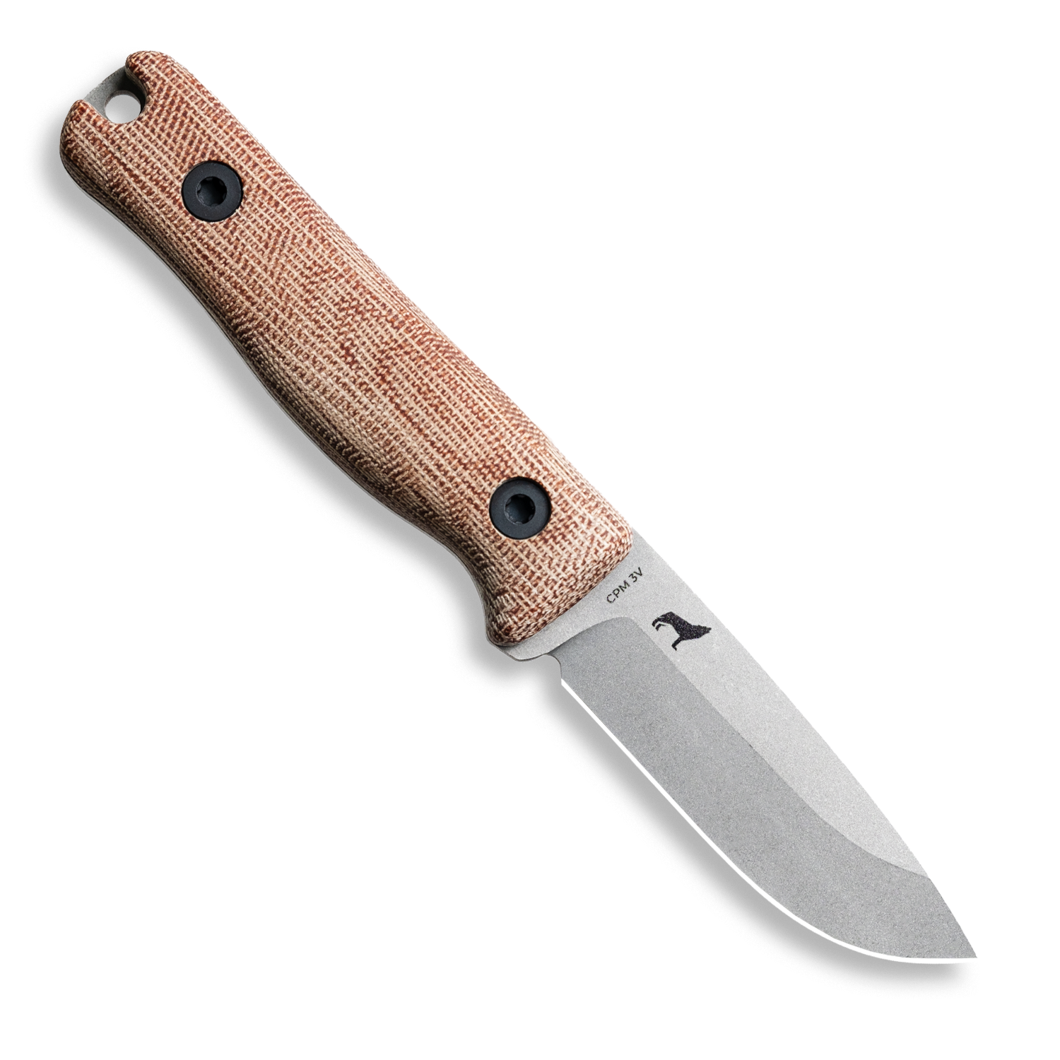 F3 EDC Fixed Blade Knife (CPM 3V, Matte Stonewash, Natural Canvas F3 EDC Fixed Blade Knife (CPM 3V, Matte Stonewash, Natural Canvas