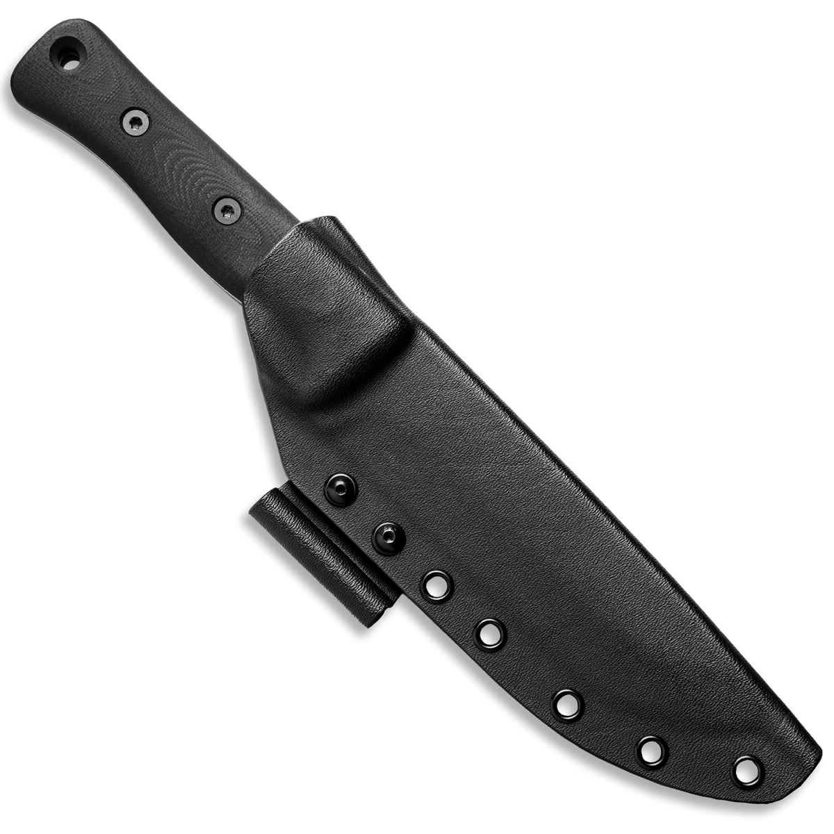 F6 Leuku Survival Knife (CPM MagnaCut, Polished Stonewash, Black Canvas Micarta)