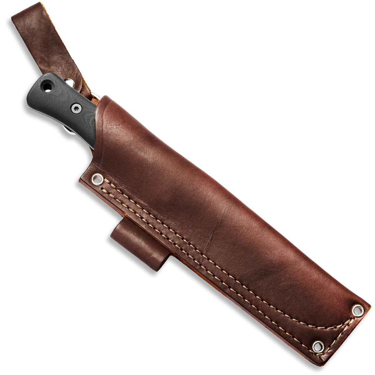 F6 Leuku Survival Knife (CPM MagnaCut, Polished Stonewash, Black Canvas Micarta)